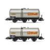 2-unit set of tank wagons, Shell.