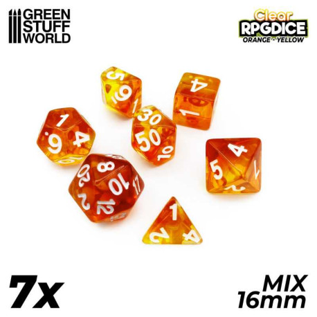 Mix 16 mm Dice, light orange/yellow.