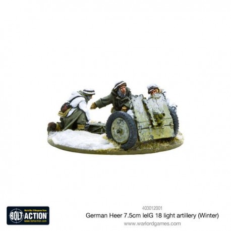 German Heer 7.5cm leIG 18 light artillery (Winter).