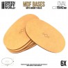 MDF Bases - Oval Pill, 75x46 mm (x6). GREEN STUFF WORLD 9198