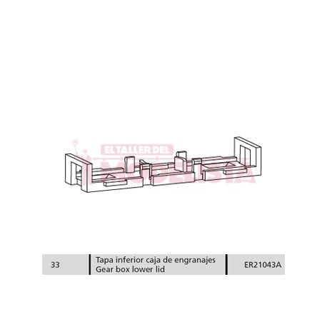 Tapa inferior caja de engranajes para ABJ.