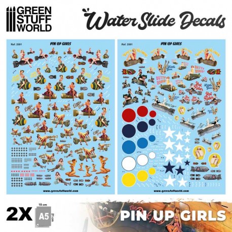 Waterslide Decals -  Pin Ups.