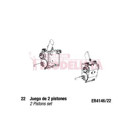Conjunto de dois pistões. Mikado