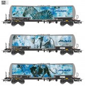 3-unit set of tank wagons, ZACNS.