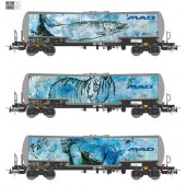 3-unit set of tank wagons, ZACNS.