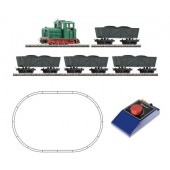 H0e Analogue Starter Set: Diesel locomotive.