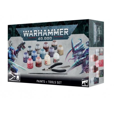 Juego de pinturas y herramientas Warhammer 40.000.