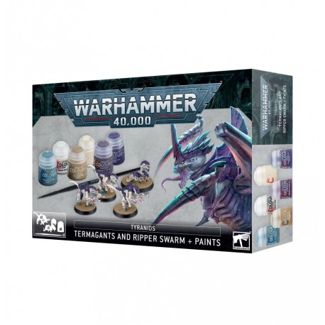 Tyranids: Termagants and Ripper Swarm + Paints Set.