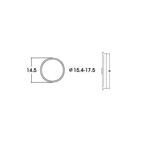 AC Traction Tire. 15,4 - 17,5 mm (x10). ROCO 40076