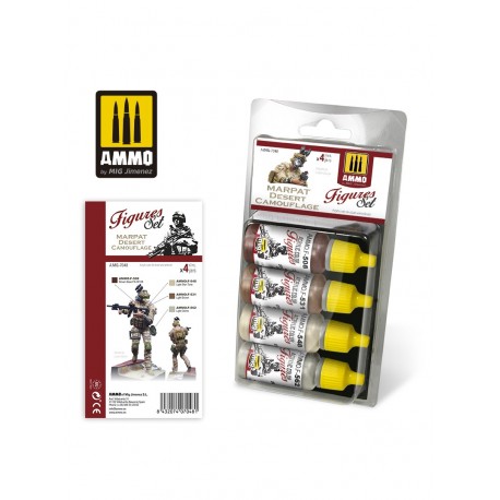 Set de pinturas: Patrón de camuflaje de desierto Marpat.