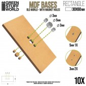 MDF Bases - rectangular Pill, 30x60 mm (x10).