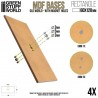 MDF Bases - rectangle, 60x120 mm (x4).