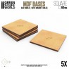 MDF Bases - square, 60 mm (x5).