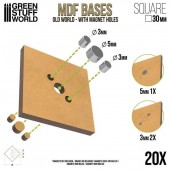 MDF Bases - square, 30 mm (x20).