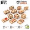 Cajas en miniatura impresas, pequeñas (x12).