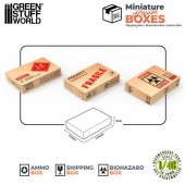 Cajas en miniatura impresas, pequeñas (x12).