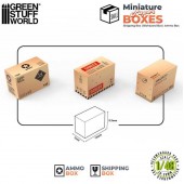 Cajas en miniatura impresas, pequeñas (x12).