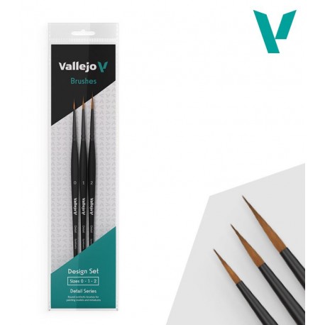 Set de pinceles de Toray (#0; #1 y #2). VALLEJO P54999