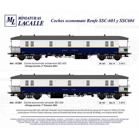 Coche economato autoservicio SSC-603, RENFE.