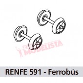 Dos ejes sin engranaje para Ferrobus 591 RENFE.