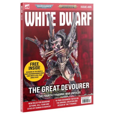 Issue 495 of the magazine White Dwarf. December 2023.