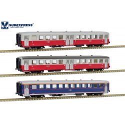 Set of three Schindler coaches, CP. Era III.