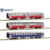 Set of three Schindler coaches, CP. Era III.