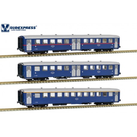 Set of three Schindler coaches, CP. Era IV.