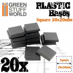 Peanas rectangulares, 60x120 mm (x4). GREEN STUFF WORLD 518534