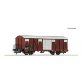 Covered goods wagon.