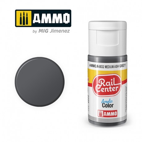 Gris ceniza medio, 15 ml. Rail Center.