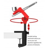 Soporte múltiple para cuatro aerógrafos.