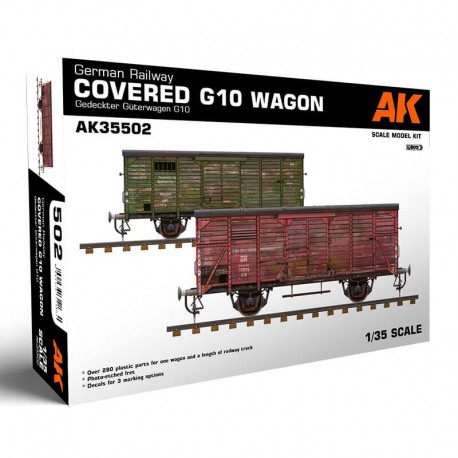 German railway covered G10 wagon.