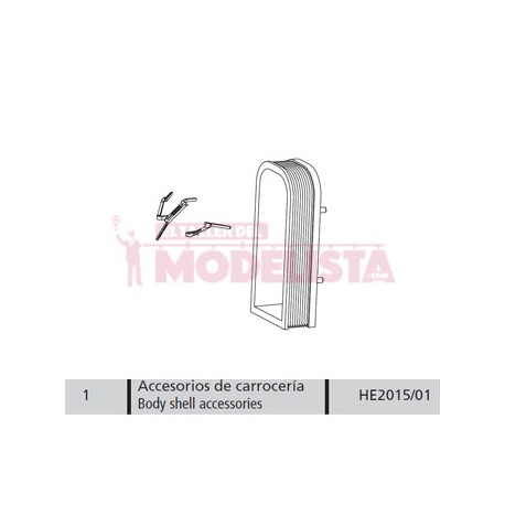 Body shell accessories for RENFE 443.