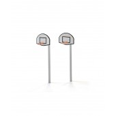 Basketball hoops.