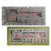 Campo de Blood Bowl Siete: Campo impreso a doble cara y banquillos para Blood Bowl Siete.