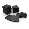 Black plastic bases - square, 25 mm (x20).