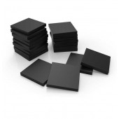 Black plastic bases - square, 25 mm (x20).