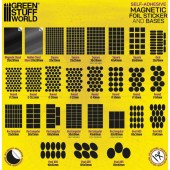 Rectangular magnetic sheet self-adhesive 30x60mm.