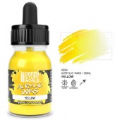 Tinta acrílica opaca amarillo, 30 ml.