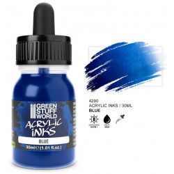 Tinta acrílica opaca azul, 30 ml.