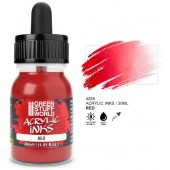 Acrylic ink opaque red, 30 ml.