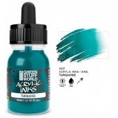 Acrylic ink opaque turquoise, 30 ml.