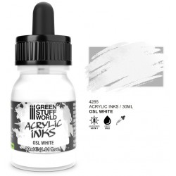 Tinta acrílica opaca blanco OSL, 30 ml.