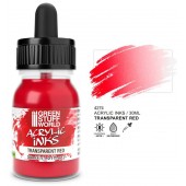 Acrylic ink transparent rojo, 30 ml.