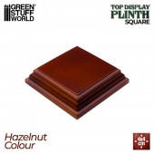 Square wood display bases 4x4 cm - Hazelnut.