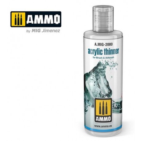 Acrylic thinner. 60 ml. AMIG 2000