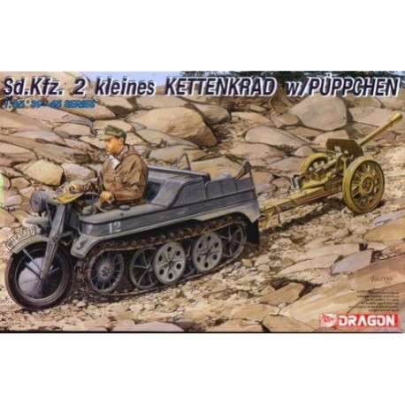 Sd.Kfz. 2 Kettenkrad pequeños con figuras.