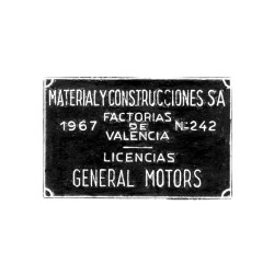 Placas constructor "MACOSA".