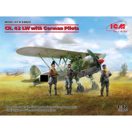 CR.42 LW con pilotos alemanes.